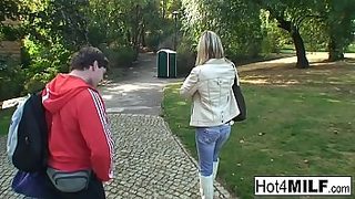 hot milf measures huge dick
