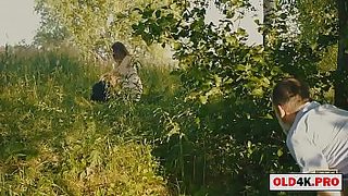 old man spanks young man